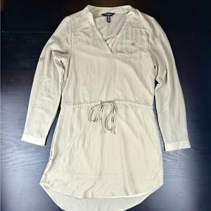 Streetwear Society Blouse, creamy beige, size small, button up sleeves
